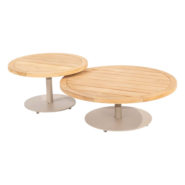 4 Seasons Outdoor Metropolitan loungeset latte + Volta salontafels latte