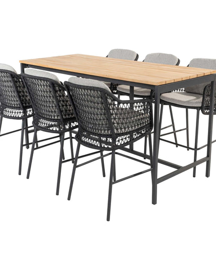4 Seasons Outdoor Tramonti Bar Sitz + Geschmack 4SO Taverne Bartafel Teak 200 cm