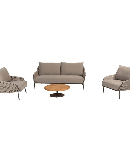 4 Seasons Outdoor Montera loungeset + Volta salontafel terre 80 Ø cm