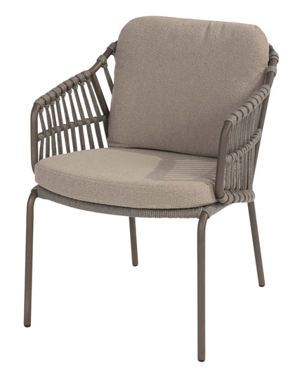4 Seasons Outdoor Capalbio Essstuhl + Geschmack 4SO Prado Tisch mit Keramiktisch Top Barrel Terre 240 cm