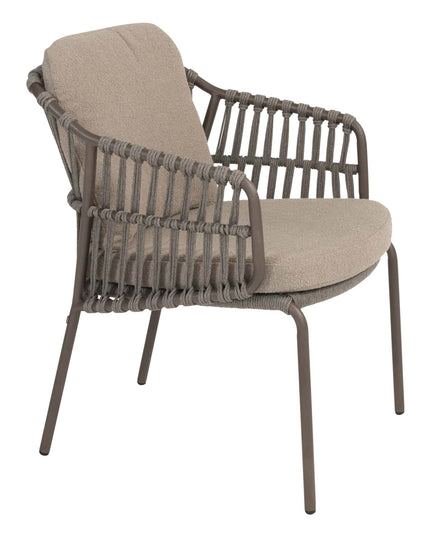 4 Seasons Outdoor Capalbio Essstuhl + Geschmack 4SO Prado Tisch mit Keramiktisch Top Barrel Terre 240 cm
