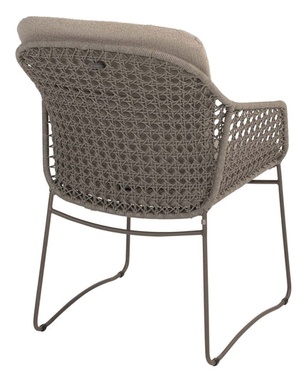 4 Seasons Outdoor Moretti high back dining stoel + Taste 4SO Capri tafel barrel-vorm teak 240 cm