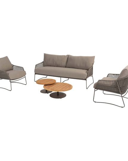 4 Seasons Outdoor Moretti Lounge Set + Volta Kaffeetische Terre