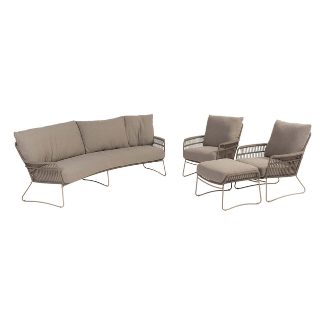 4 Seasons Outdoor Botanic Lounge Set ohne Couchtisch + Fußschemel
