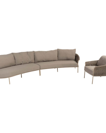 4 Seasons Outdoor Comino Lounge Sofa + Low Dining Stuhl Stuhl