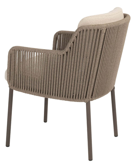 4 Seasons Outdoor Bernini Essstuhl + Geschmack 4SO Prado Teak Tabelle 130 Ø CM