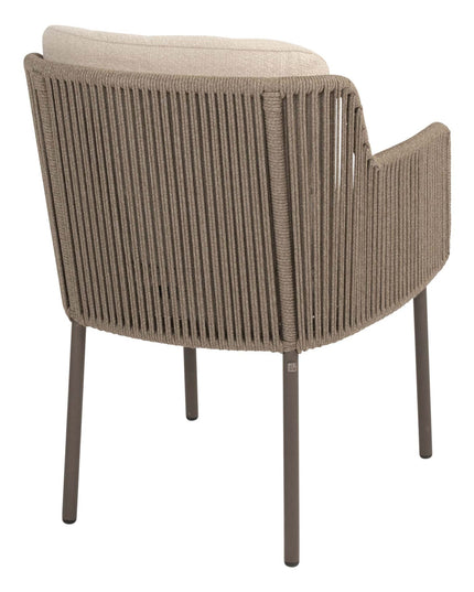 4 Seasons Outdoor Bernini Essstuhl + Geschmack 4SO Korsica Tisch Kieselform Teak 240 cm