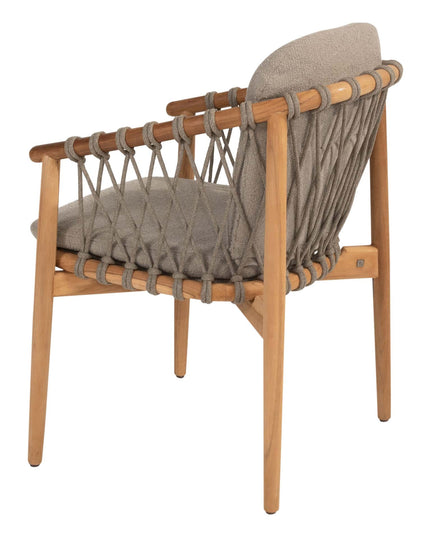 4 Seasons Outdoor Nora Essstuhl + Geschmack 4SO Korsica Tisch Teak 160 Ø CM