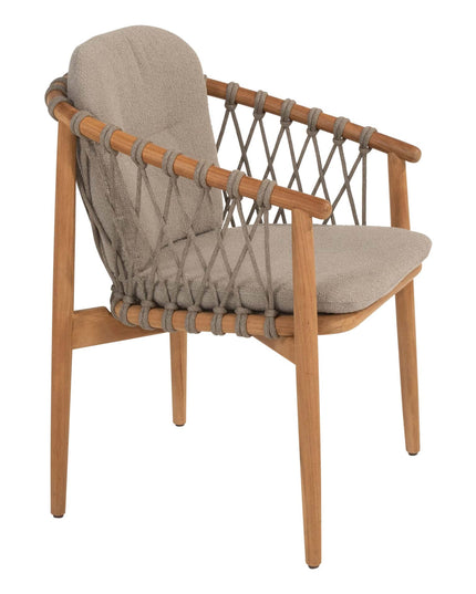 4 Seasons Outdoor Nora Essstuhl + Geschmack 4SO Korsica Tisch Teak 160 Ø CM