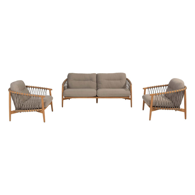 4 Seasons Outdoor Nora Lounge Set + Finn Couchtisch Kieselform 125 cm
