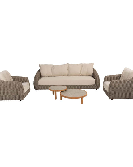 4 Seasons Outdoor Maxime loungeset + Finn salontafels keramiek