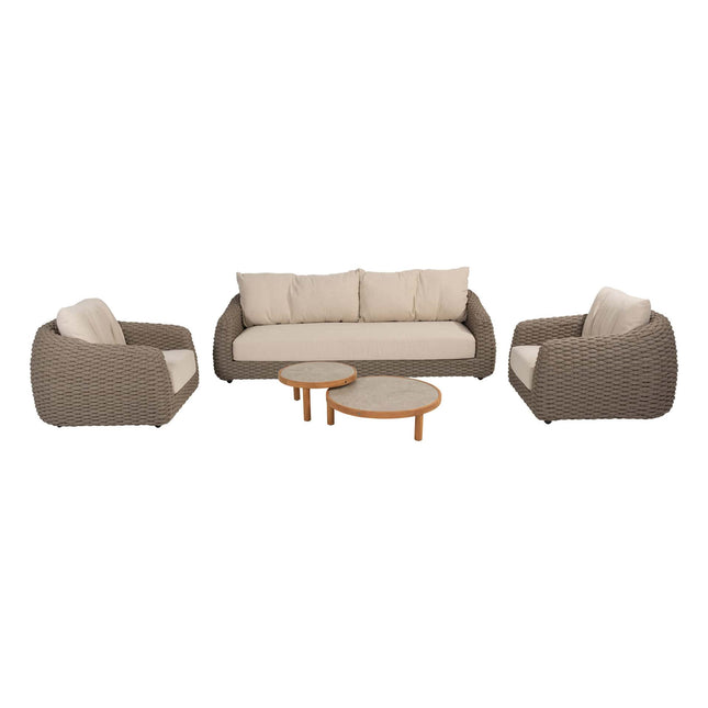 4 Seasons Outdoor Maxime Lounge Set + Finn -Kaffeetische Keramik