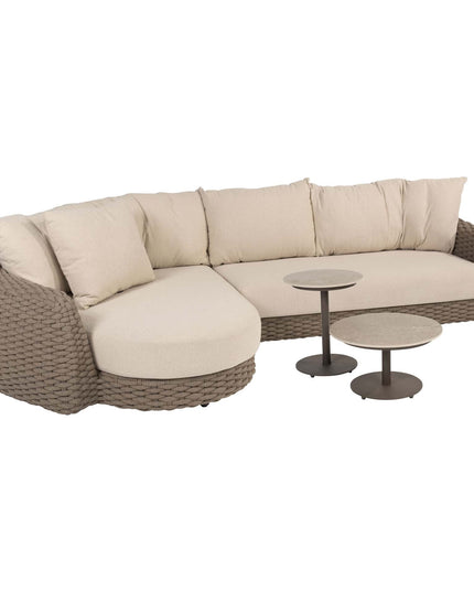 4 Seasons Outdoor Maxime Chaise Lounge Bank + Boaz Kaffeetische Terre