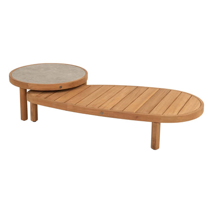 4 Seasons Outdoor Finn salontafel met keramisch tafelblad 63 cm. Ø (H 32)