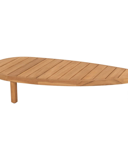 4 Seasons Outdoor Maxime chaise lounge bank + loungestoel + Finn salontafel kiezel-vorm