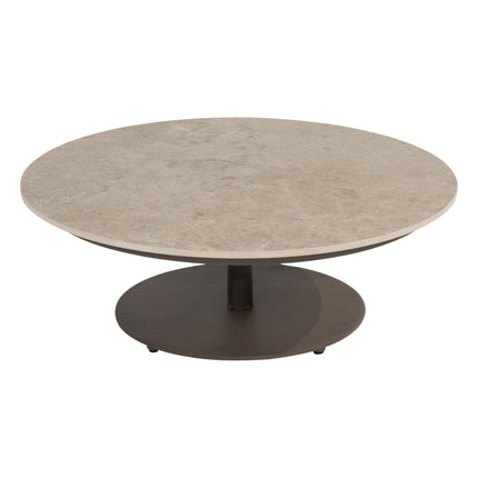 4 Seasons Outdoor Boaz Couchtisch mit Keramiktisch, Zentralbein terre 80 cm. Ø (H 30)