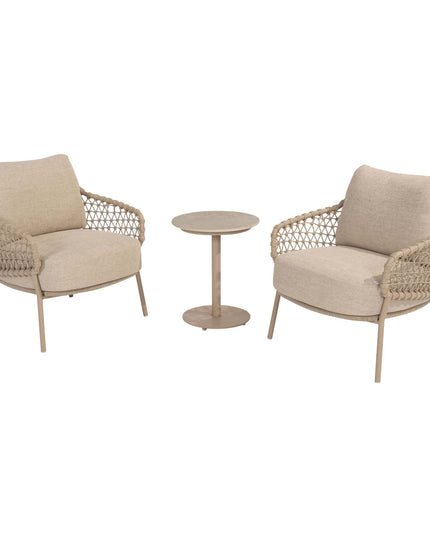 4 Seasons Outdoor Sardinia Bistro Lounge Set + Boaz Seitentabelle 45 Ø CM