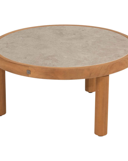 4 Seasons Outdoor Marie Chaise Lounge Bank + Center + Finn Coffee Tische Keramik
