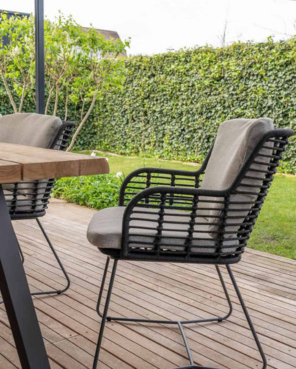 4 Seasons Outdoor Fabrice Essanthrazit + Geschmack 4SO Fiesta Bistro Tabelle 90 Ø CM