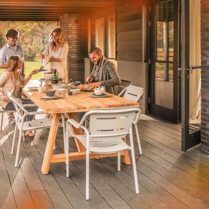 4 Seasons Outdoor Icon teak tafel 300 cm teak onderstel