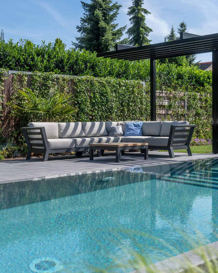4 Seasons Outdoor Meteoro Lounge Set + Mitte + Capitol Couchtabelle 90 x 90 cm