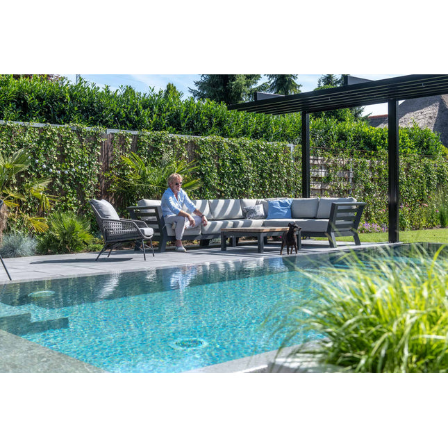 4 Seasons Outdoor Meteoro loungeset + center + Capitol salontafel 90 x 90 cm