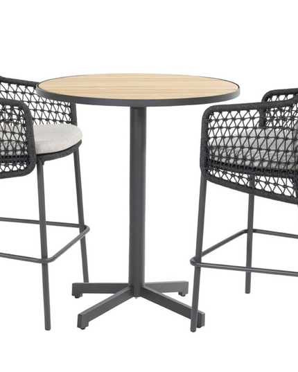 4 Seasons Outdoor Tramonti barstoel antraciet + Fiesta bartafel 90 Ø x 105 cm