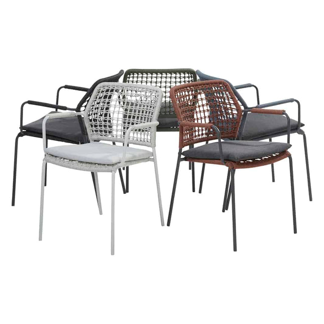 Taste 4SO Barista dining antraciet + Ambassador teak tafel 240 cm
