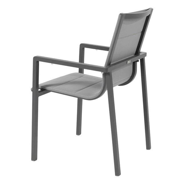 Taste 4SO Bari Stackable Essstuhl + Kammtisch Anthrazit 220 cm