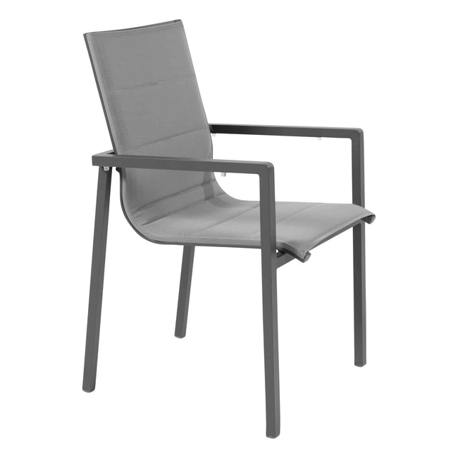 Taste 4SO Bari Stackable Essstuhl + Kammtisch Anthrazit 220 cm