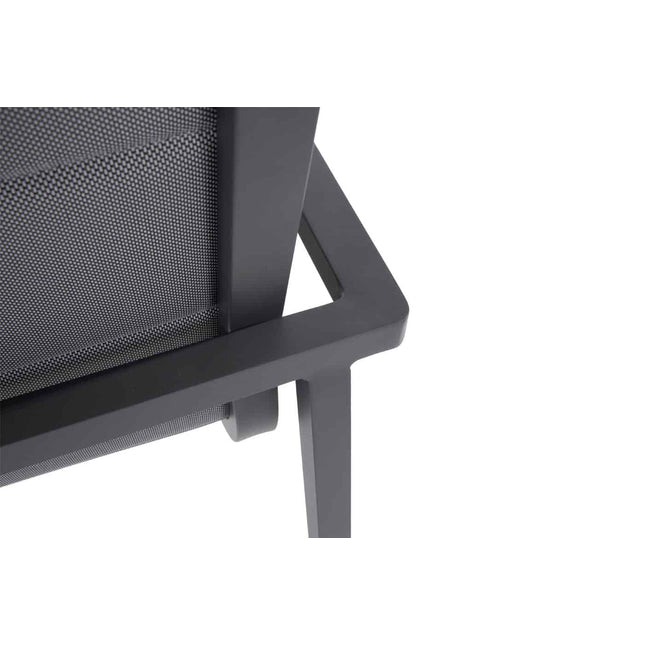 Taste 4SO Bari Stackable Essstuhl + Kammtisch Anthrazit 220 cm