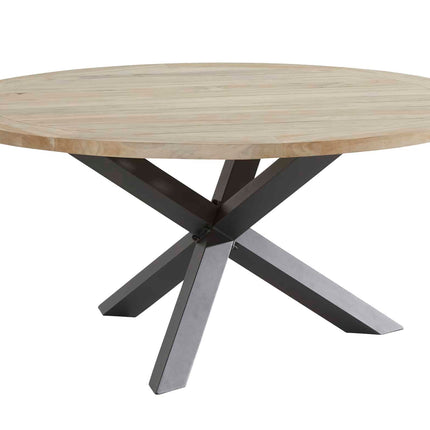 Taste 4SO Louvre Teak Tabelle 160 Ø CM Aluminiumbasis