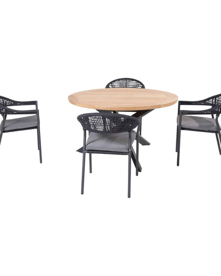 Taste 4SO Sienna Dining + Prado Teak Tabelle 130 Ø CM