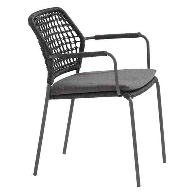Taste 4SO Barista Dining Anthrazit + Prado Teak Tabelle 160 Ø cm