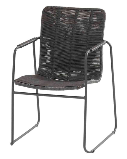 Taste 4SO Palma Dining Anthrazit + Botschafter Teaktabelle 130 Ø CM