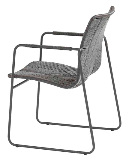 Taste 4SO Palma Dining Anthrazit + Botschafter Teaktabelle 130 Ø CM