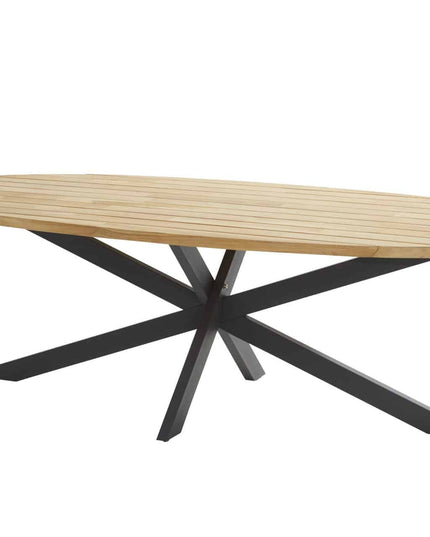 Taste 4SO Parma Stackbares Essen + Prado Teaktisch Oval 240 cm
