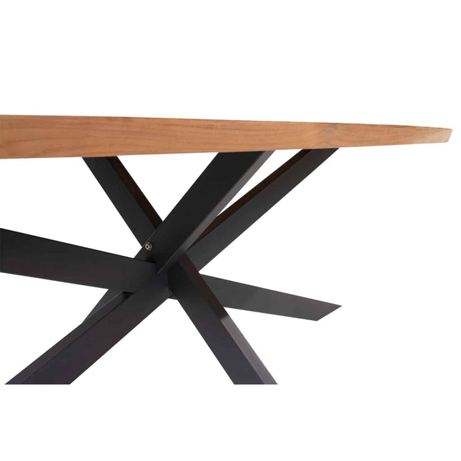 Taste 4SO Parma stapelbare dining + Prado teak tafel ovaal 240 cm