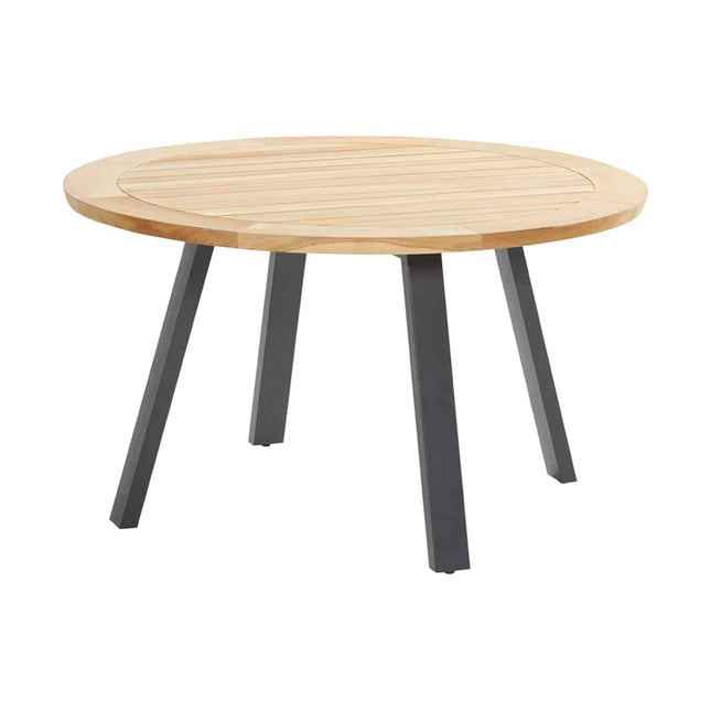Taste 4SO Barista dining antraciet + Ambassador teak tafel 130 Ø cm