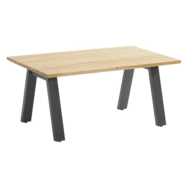 Taste 4SO Ambassador hoge salontafel antraciet, teak tafelblad 120 x 70 x 55 cm.