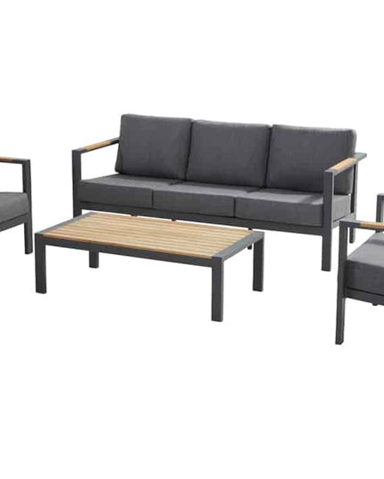 Taste 4SO Ingwer Lounge Set Anthrazit + Kaffeetabelle 120 x 64,5 cm