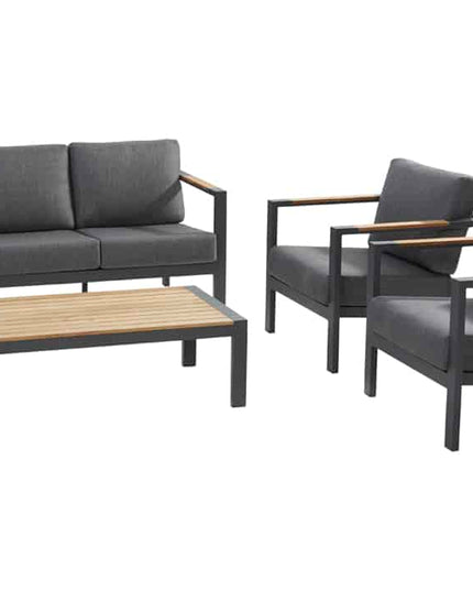 Taste 4SO Ingwer Lounge Set Anthrazit + Kaffeetabelle 120 x 64,5 cm