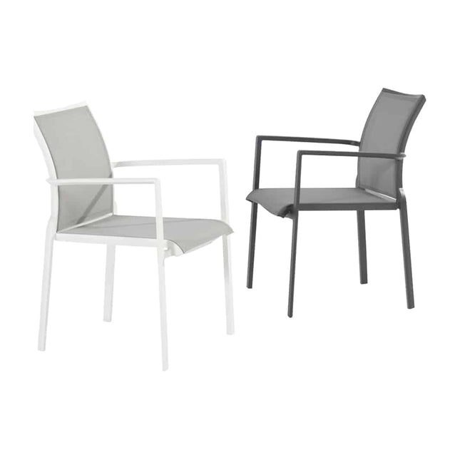 Taste 4SO Melbourne dining + Fiesta tafel met teak tafelblad 90 Ø cm