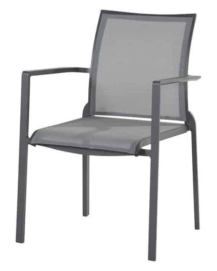 Taste 4SO Melbourne dining antraciet + Optimum uitschuiftafel keramiek 160-220-280 cm