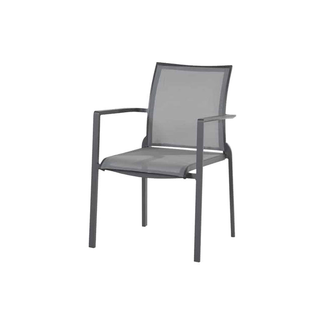 Taste 4SO Melbourne dining antraciet + Optimum uitschuiftafel keramiek 160-220-280 cm
