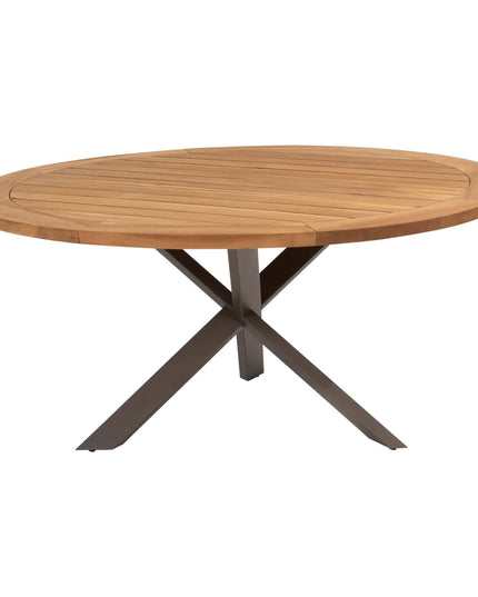 4 Seasons Outdoor Bernini Essstuhl + Geschmack 4SO Prado Teak Tabelle 160 Ø CM Terre Ondel