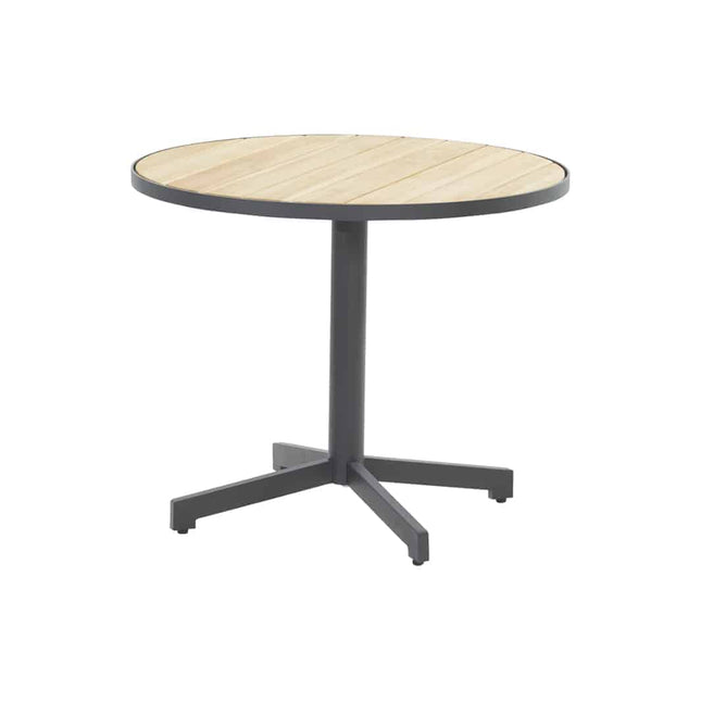 4 Seasons Outdoor Fabrice dining antraciet + Taste 4SO Fiesta bistrotafel 90 Ø cm