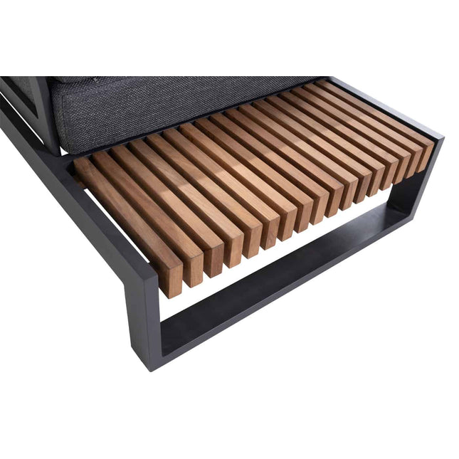 Taste 4SO Kioto loungeset modulair antraciet + salontafel 120 x 60 cm