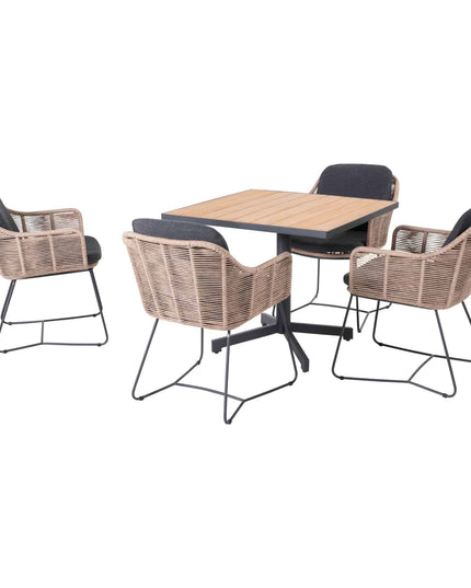 Taste 4SO Belmond dining naturel + Fiesta tafel 90×90 cm