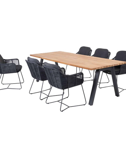 Taste 4SO Belmond dining antraciet + Ambassador tafel 240 cm